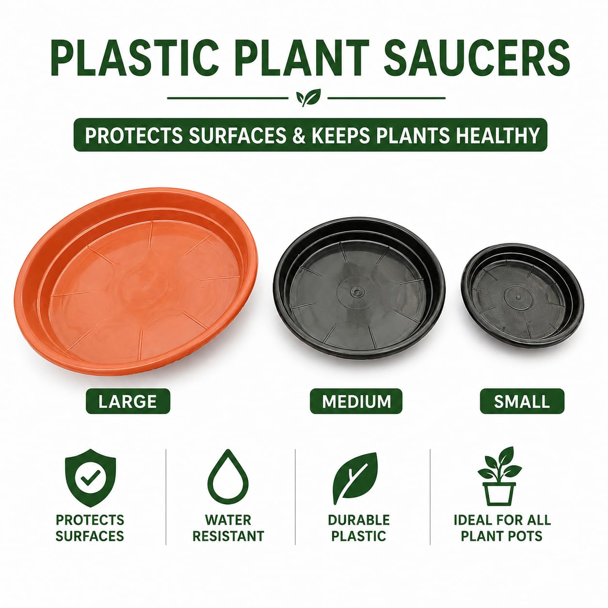 Plastic - Pot Tray - Black/ Tera (Medium)